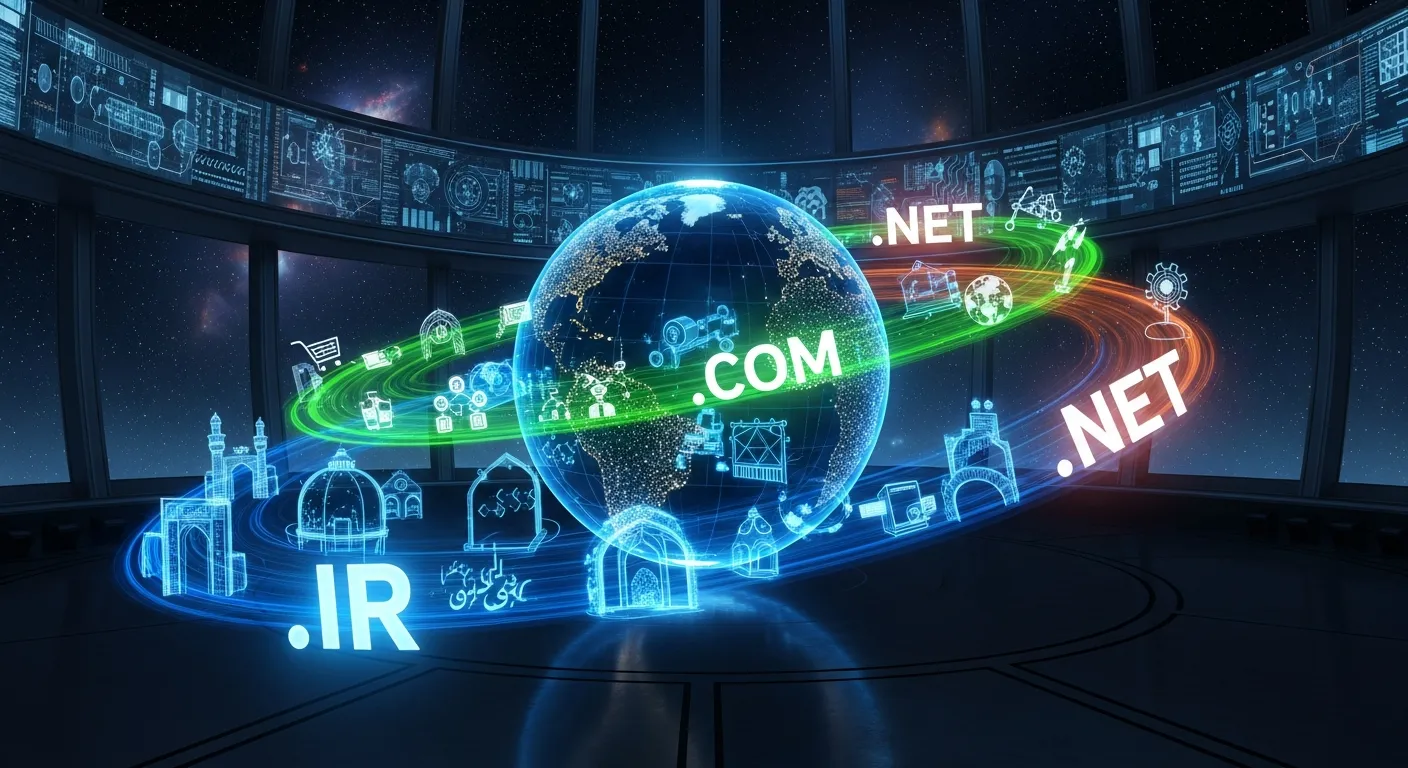 Comparing domain extensions such as .ir and .com to choose the right domain for your business in Iran and internationally